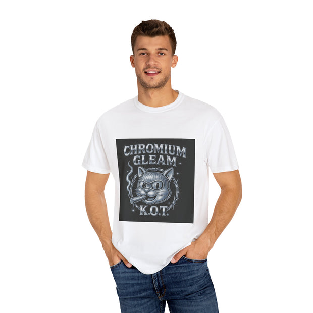 Chromium Gleam Cat Unisex Garment-Dyed T-Shirt
