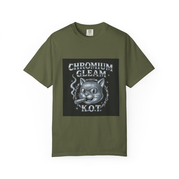 Chromium Gleam Cat Unisex Garment-Dyed T-Shirt