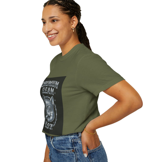 Chromium Gleam Cat Unisex Garment-Dyed T-Shirt
