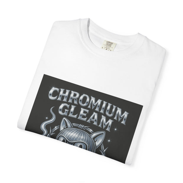 Chromium Gleam Cat Unisex Garment-Dyed T-Shirt