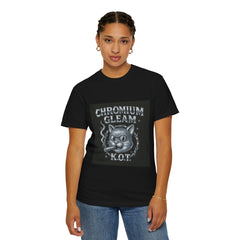 Chromium Gleam Cat Unisex Garment-Dyed T-Shirt