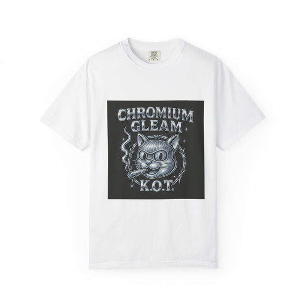 Chromium Gleam Cat Unisex Garment-Dyed T-Shirt