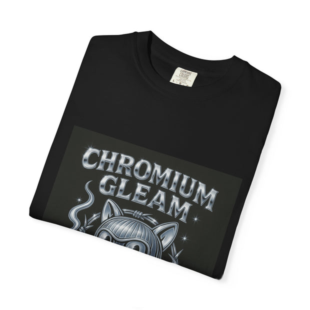 Chromium Gleam Cat Unisex Garment-Dyed T-Shirt