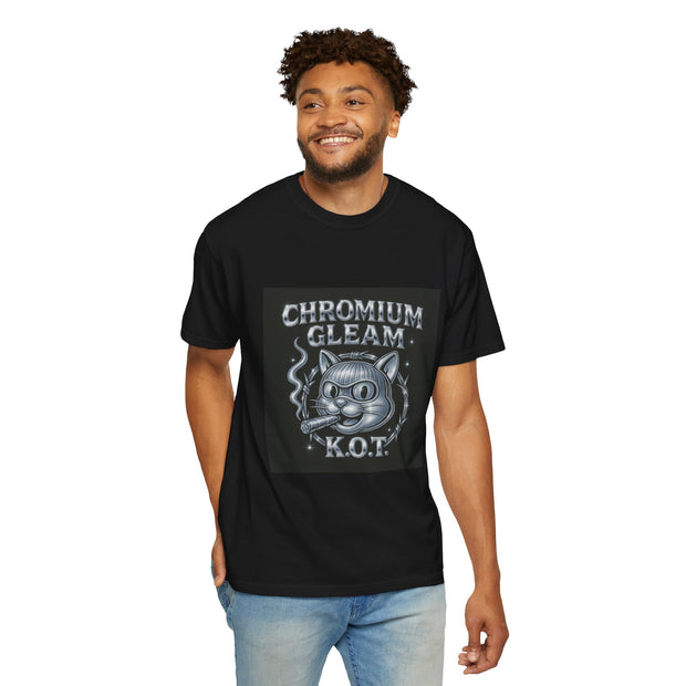 Chromium Gleam Cat Unisex Garment-Dyed T-Shirt