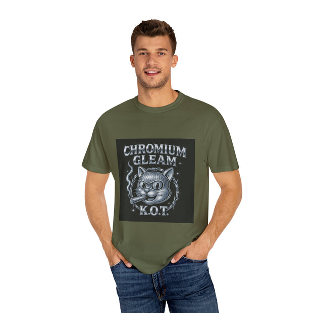 Chromium Gleam Cat Unisex Garment-Dyed T-Shirt