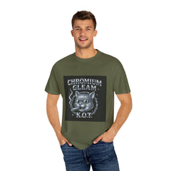 Chromium Gleam Cat Unisex Garment-Dyed T-Shirt