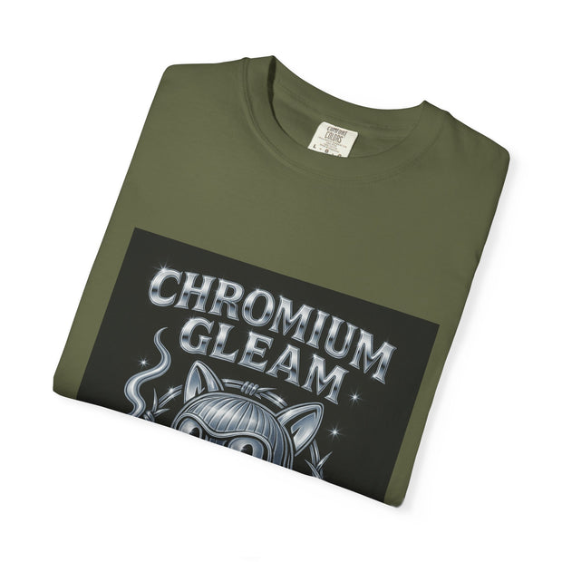 Chromium Gleam Cat Unisex Garment-Dyed T-Shirt