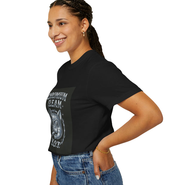 Chromium Gleam Cat Unisex Garment-Dyed T-Shirt
