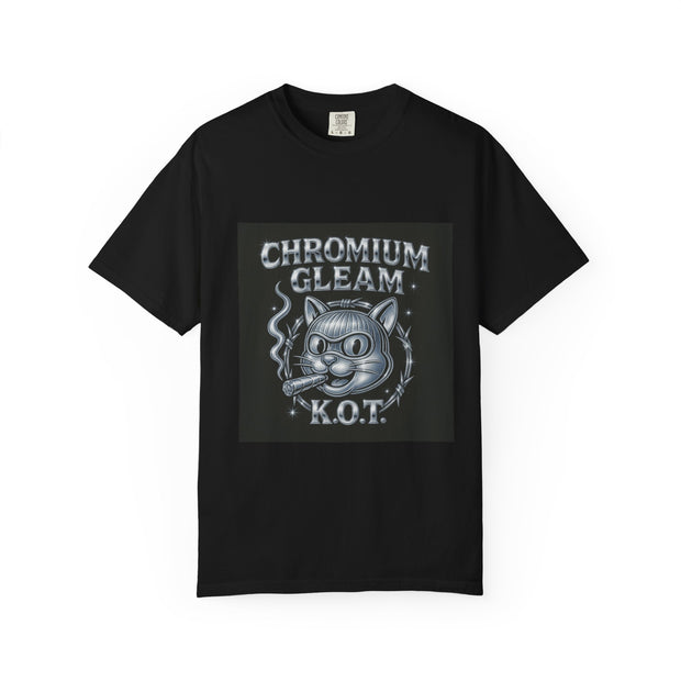 Chromium Gleam Cat Unisex Garment-Dyed T-Shirt