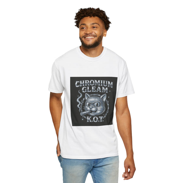 Chromium Gleam Cat Unisex Garment-Dyed T-Shirt