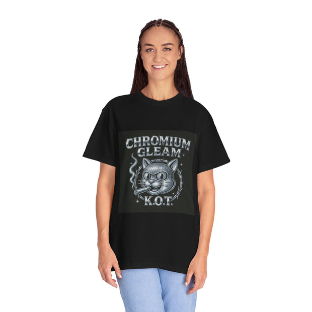 Chromium Gleam Cat Unisex Garment-Dyed T-Shirt
