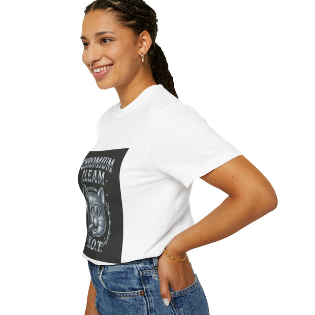 Chromium Gleam Cat Unisex Garment-Dyed T-Shirt